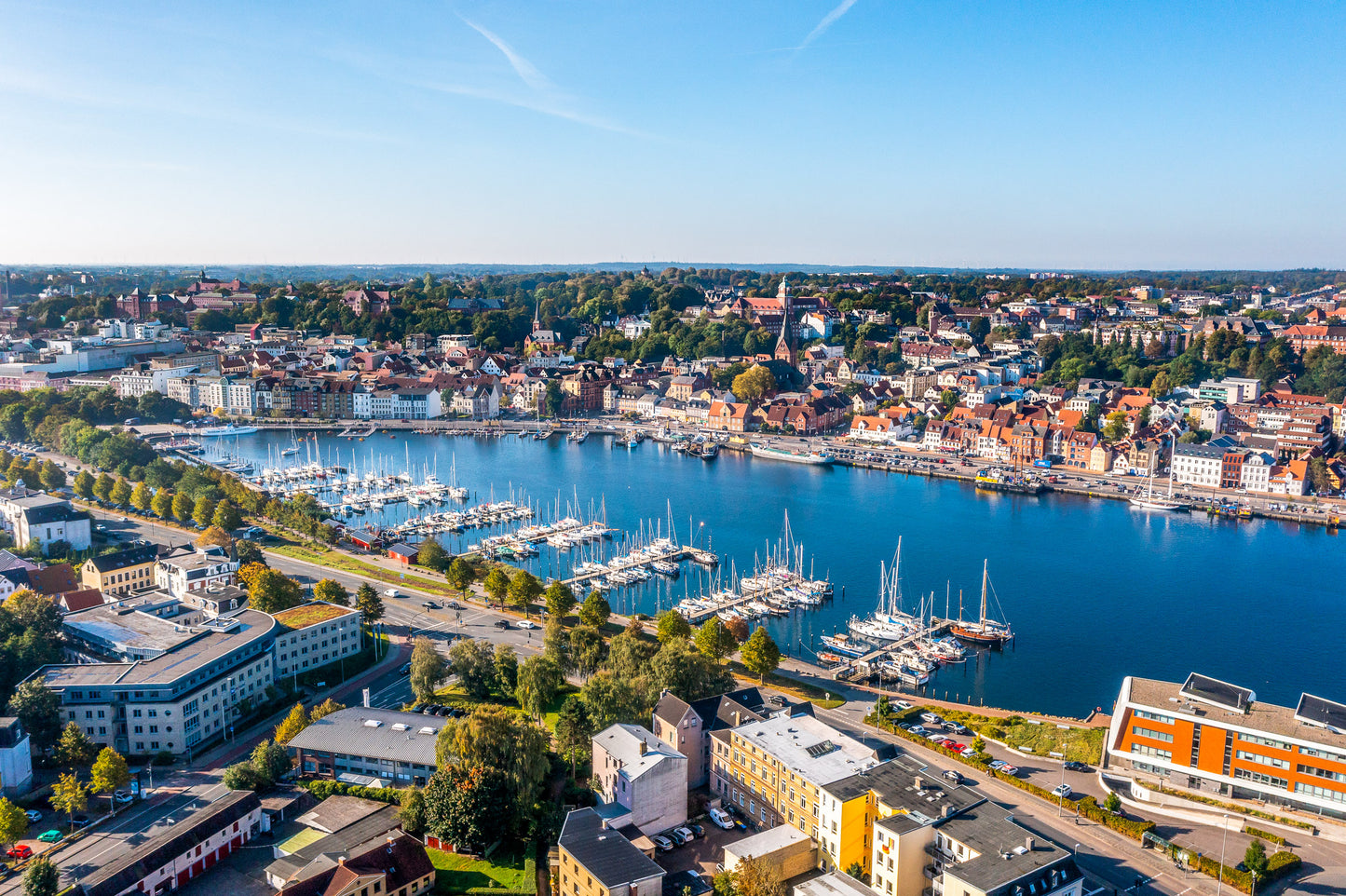 Leinwanddruck #11 "Flensburg von Oben"