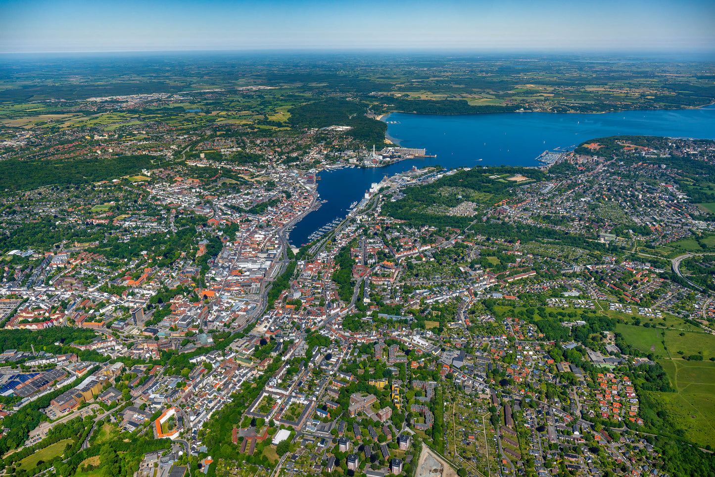 Leinwanddruck #56 "Luftaufnahme Flensburg 2023"