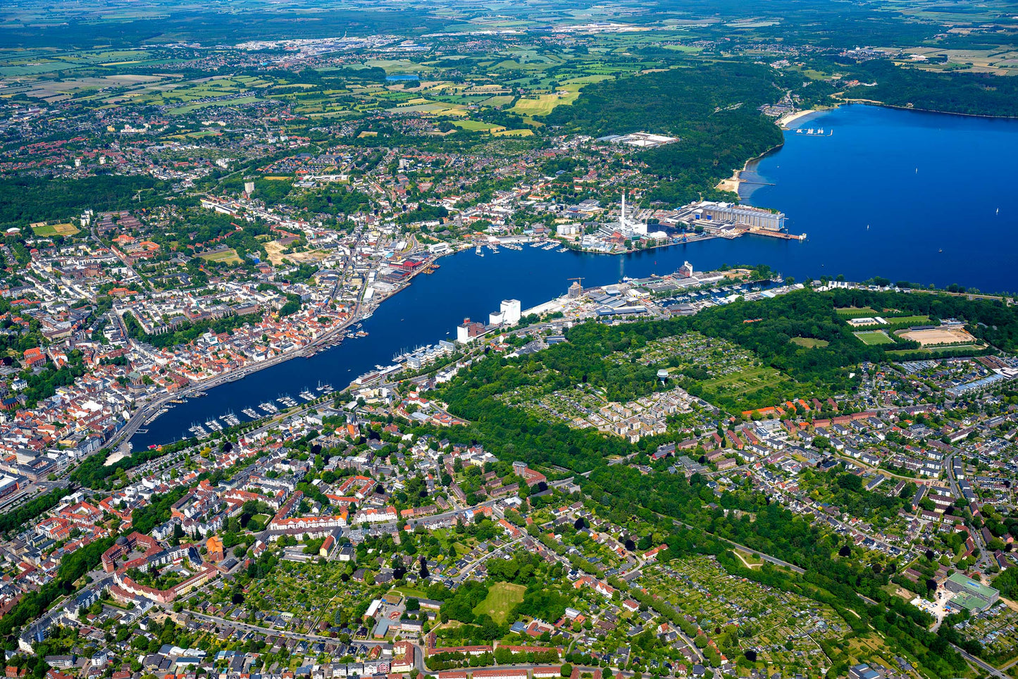 Leinwanddruck #57 "Luftaufnahme Flensburg 2023"
