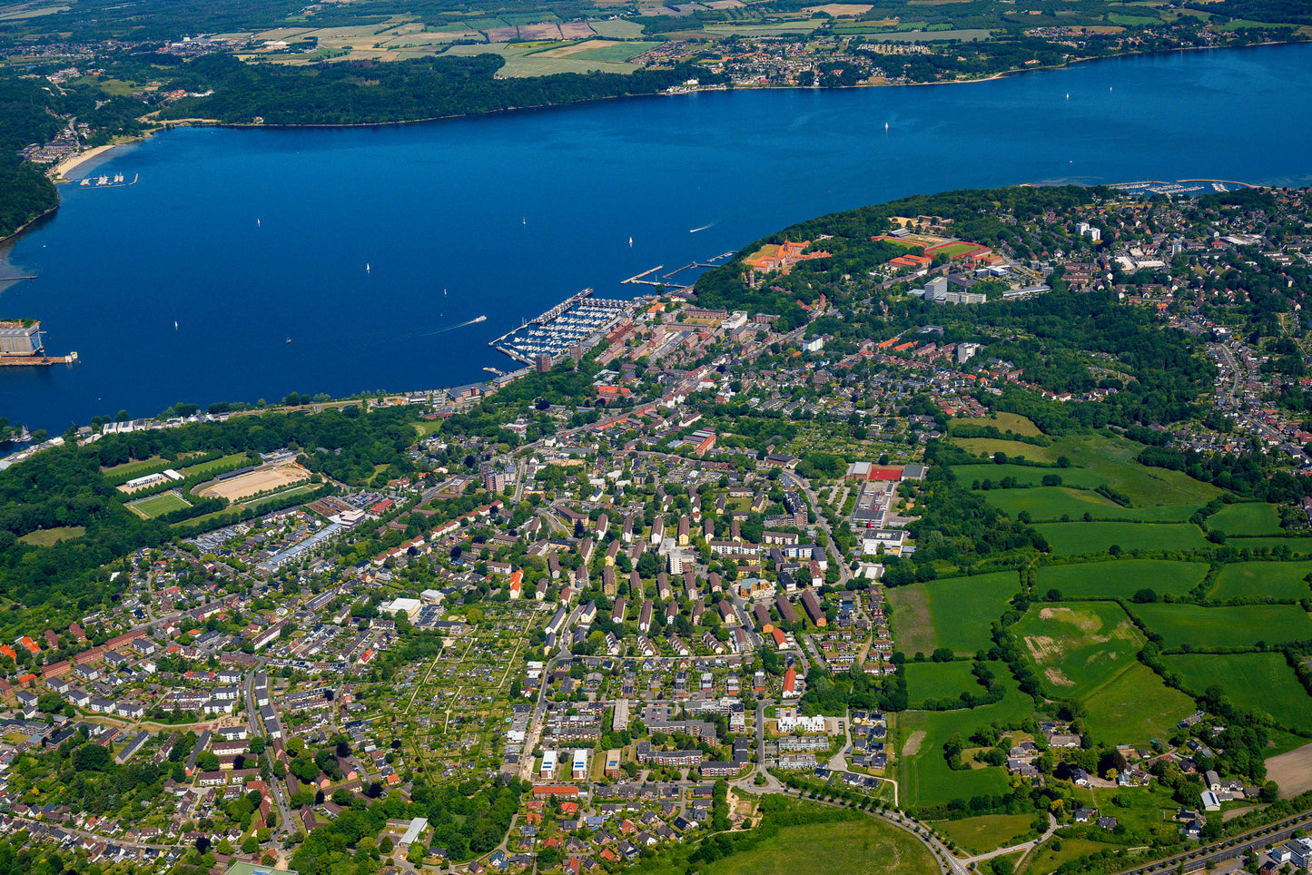 Leinwanddruck #58 "Luftaufnahme Flensburg 2023"