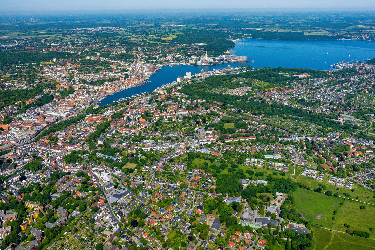 Leinwanddruck #59 "Luftaufnahme Flensburg 2023"