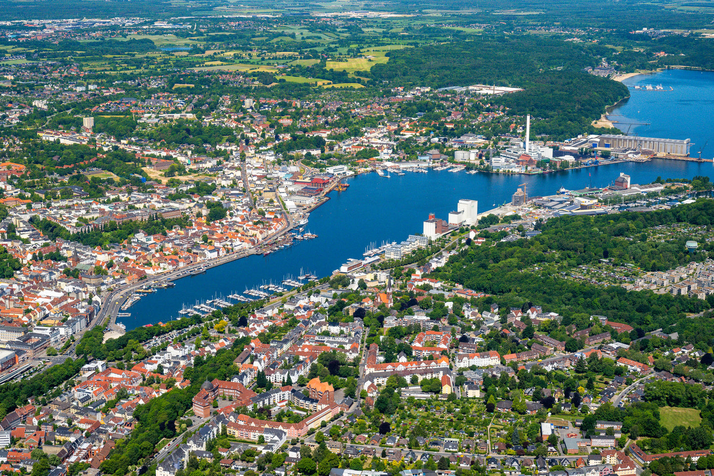 Leinwanddruck #60 "Luftaufnahme Flensburg 2023"