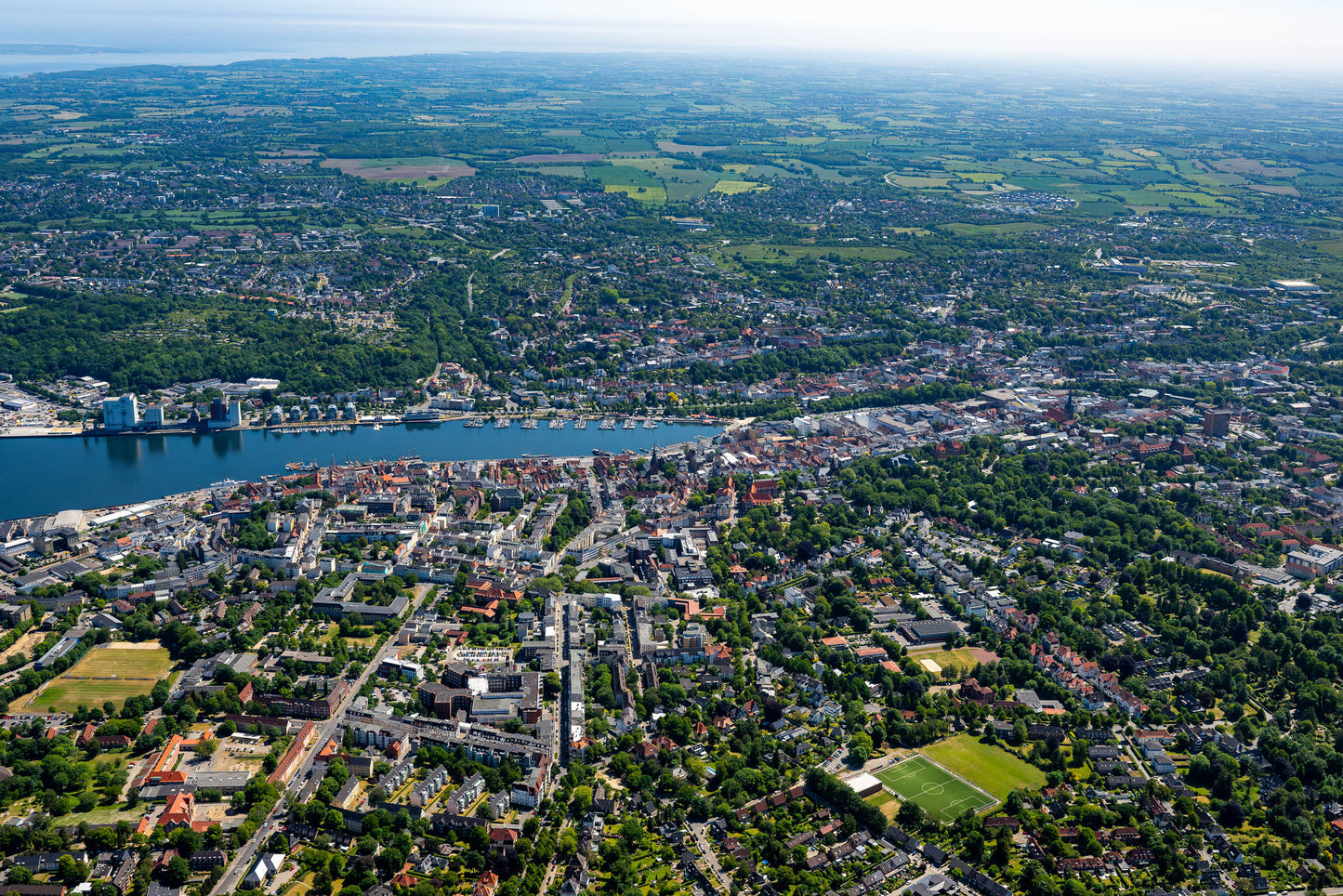Leinwanddruck #61 "Luftaufnahme Flensburg 2023"