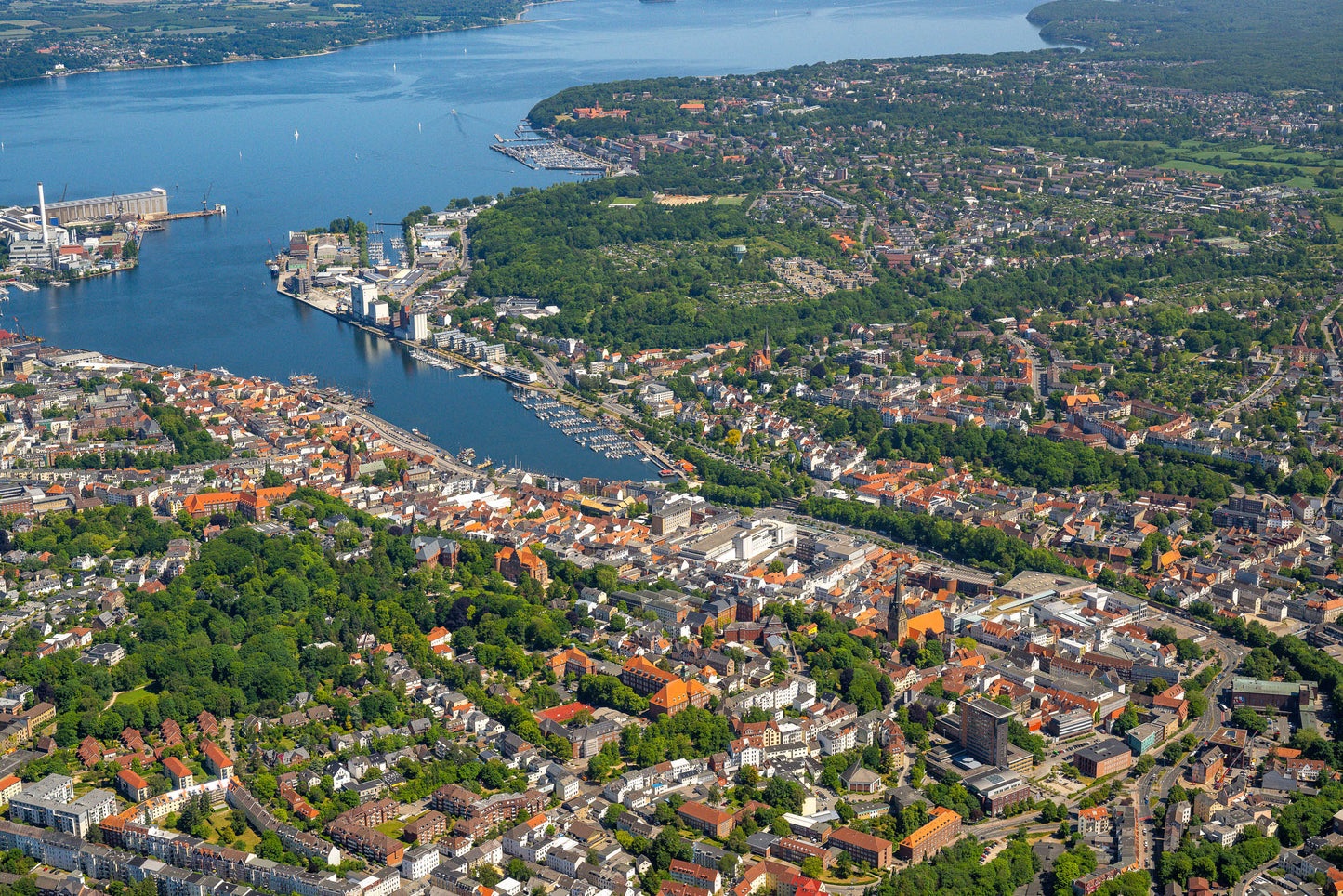 Leinwanddruck #62 "Luftaufnahme Flensburg 2023"