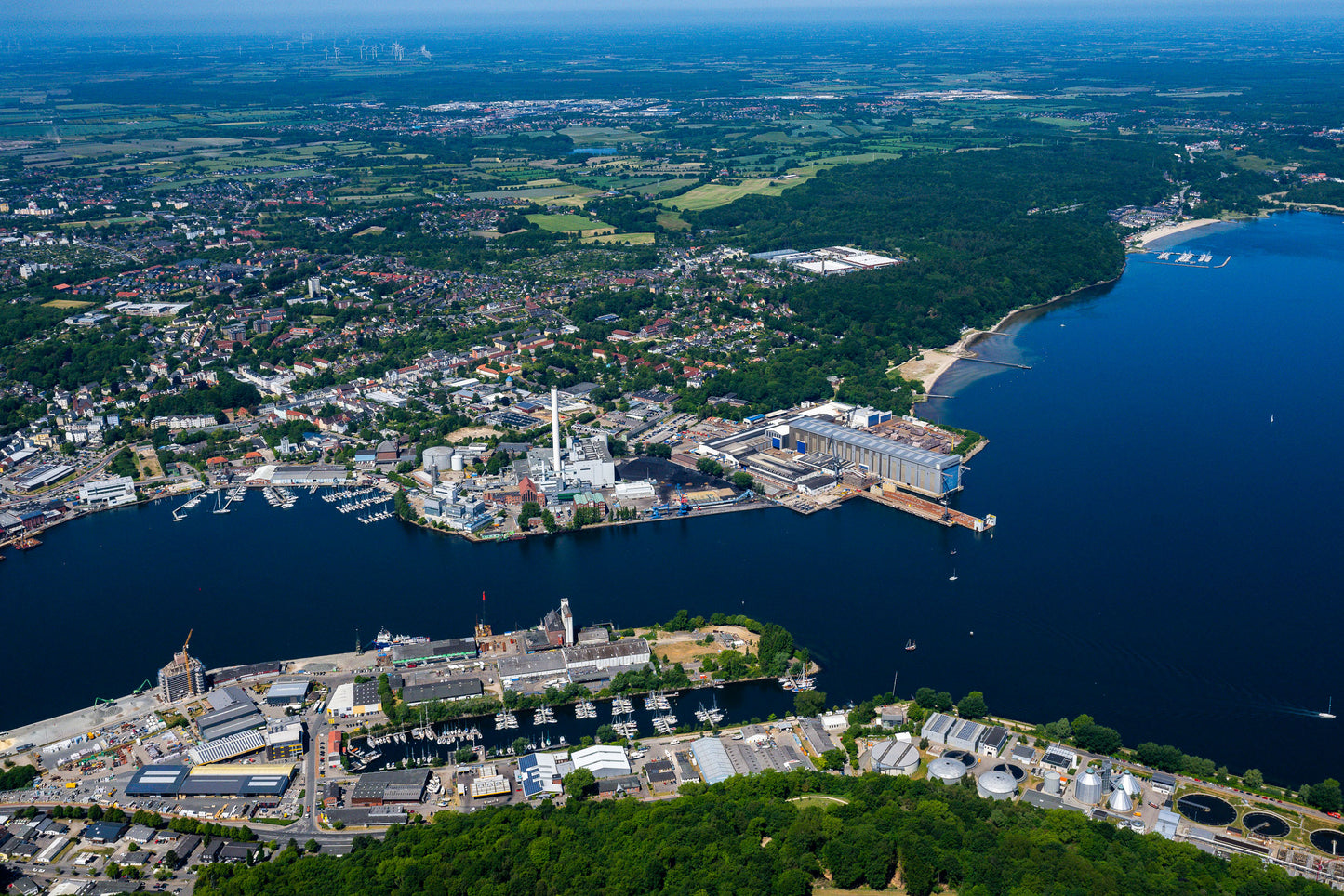 Leinwanddruck #64 "Luftaufnahme Flensburg 2023"