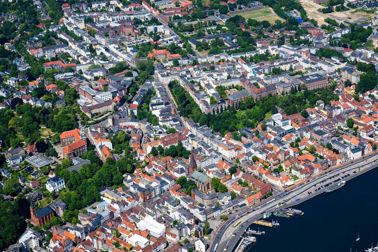 Leinwanddruck #66 "Luftaufnahme Flensburg 2023"