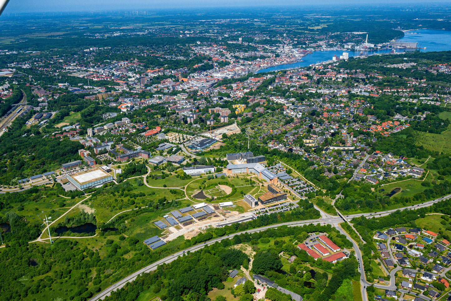 Leinwanddruck #67 "Luftaufnahme Flensburg 2023"
