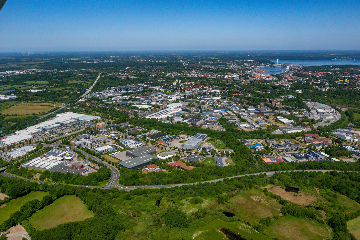 Leinwanddruck #68 "Luftaufnahme Flensburg 2023"