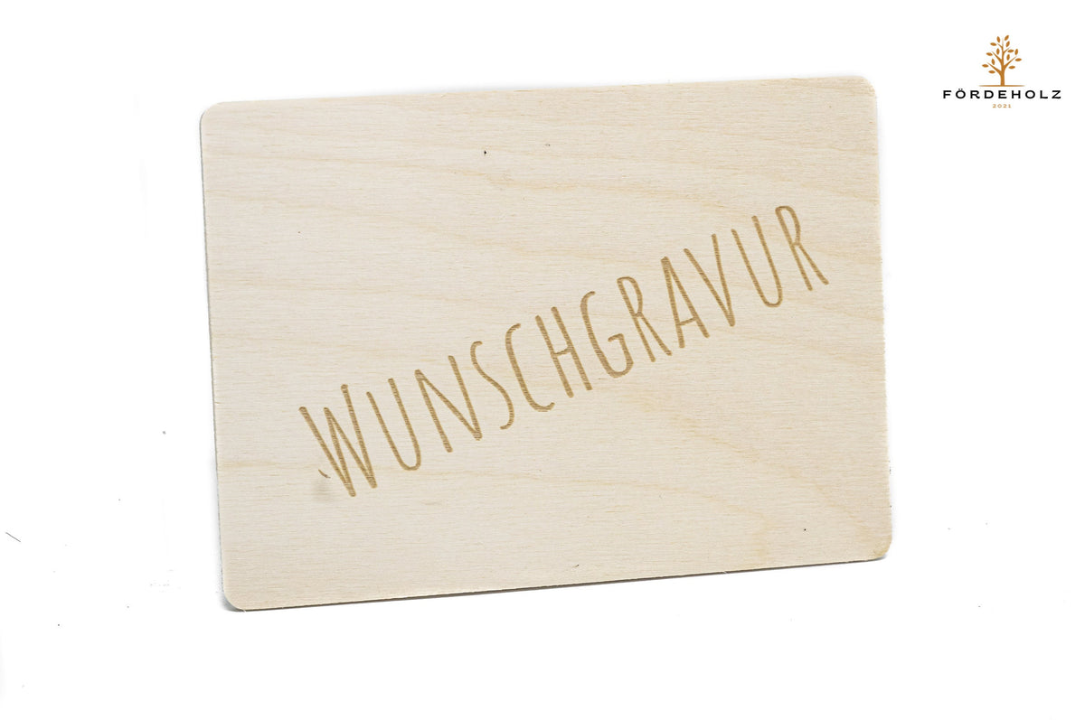 Holzpostkarte Valentinstag - Herz- Lieblingsmensch - Postkarte aus Holz - Holzkarte Valentinstag - Liebe