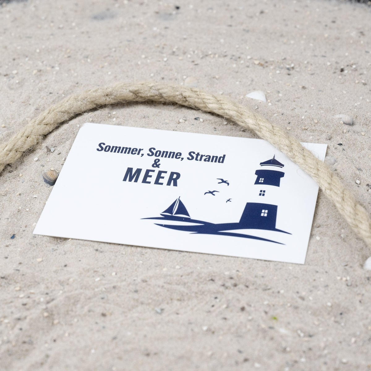 Postkarte • Ansichtskarte • norddeutsche Grußkarte • maritim "Sommer, Sonne, Strand & Meer" - DIN A6