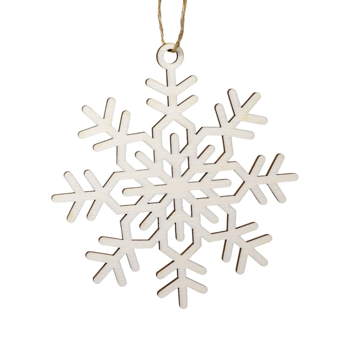 Holzanhänger Schneeflocke - Weihnachtsbaumanhänger aus Holz - Weihnachtsstern