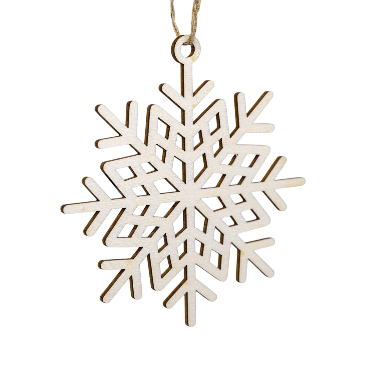 Holzanhänger Schneeflocke - Weihnachtsbaumanhänger aus Holz - Weihnachtsstern