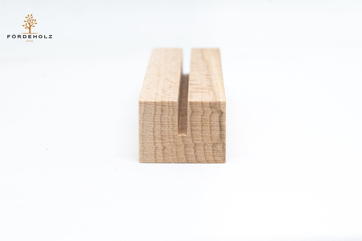 Foto- und Kartenhalter aus Holz, Holzkartenhalter, Kartenaufsteller, Buchenholz "I love Sylt"