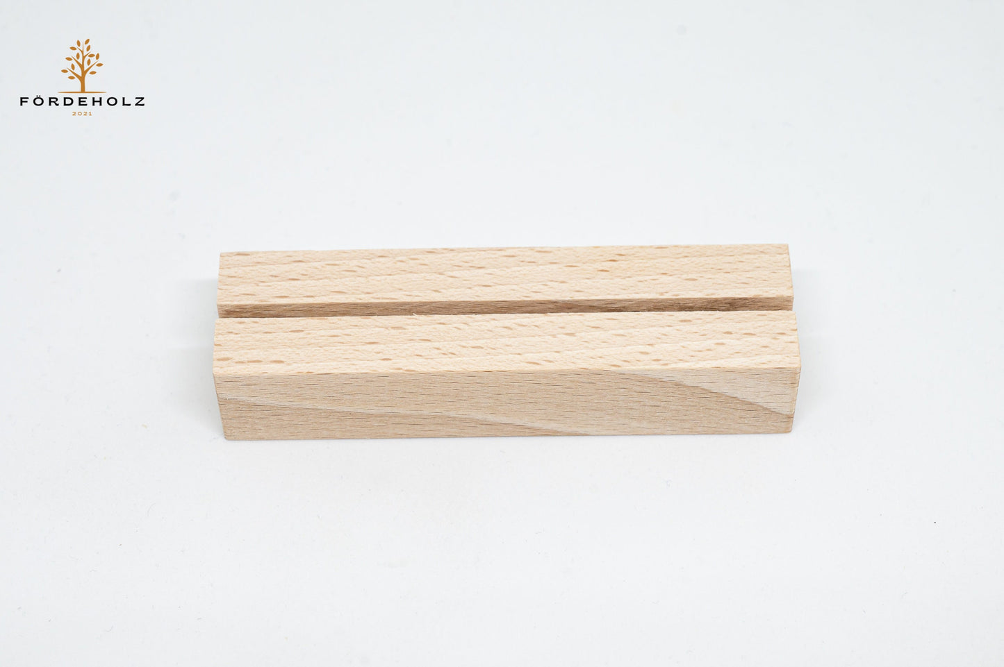Foto- und Kartenhalter aus Holz, Holzkartenhalter, Kartenaufsteller, Buchenholz ohne Gravur