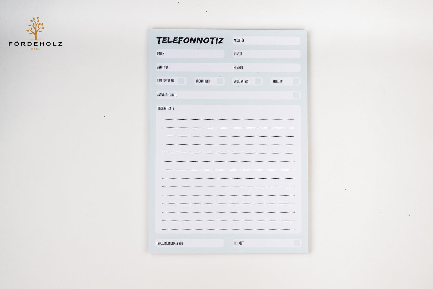 Notizblock - Anrufnotizen - Anrufe - Notizen - DIN A5 50 Blatt