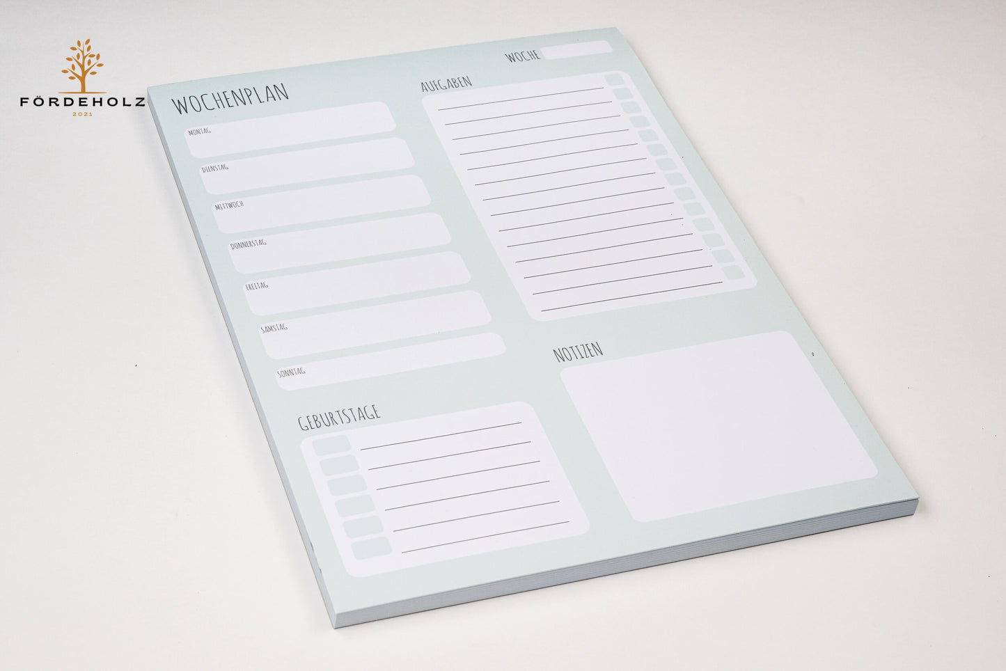 Wochenplaner DIN A4 Notizblock - 50 Blatt - To-Do Liste - Home Office Organisation Planer - Weekly Planner Deutsch