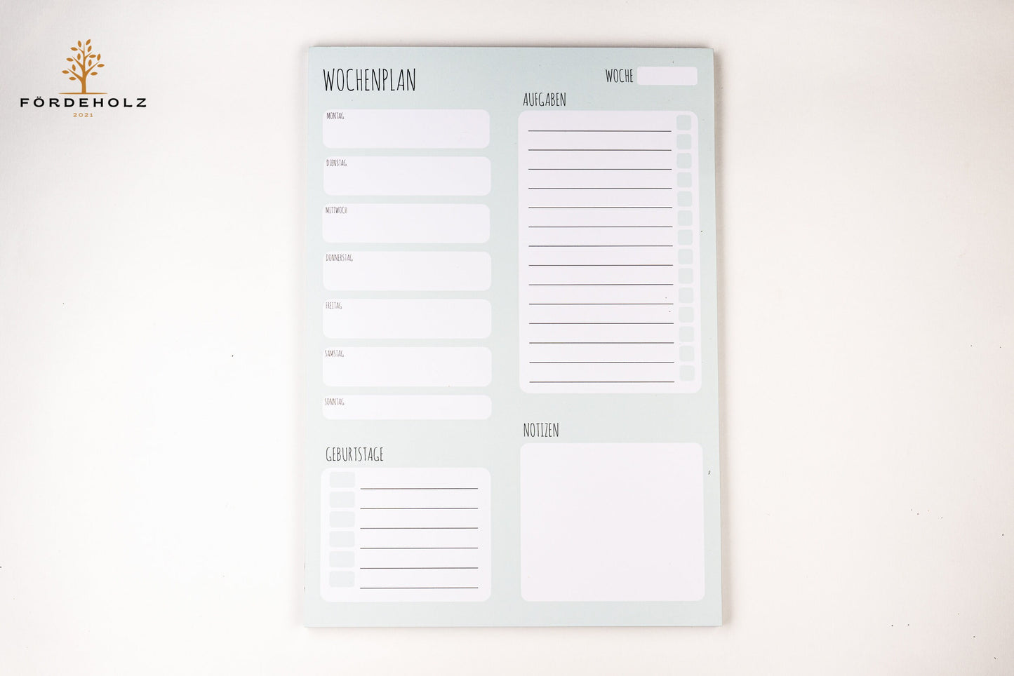 Wochenplaner DIN A4 Notizblock - 50 Blatt - To-Do Liste - Home Office Organisation Planer - Weekly Planner Deutsch