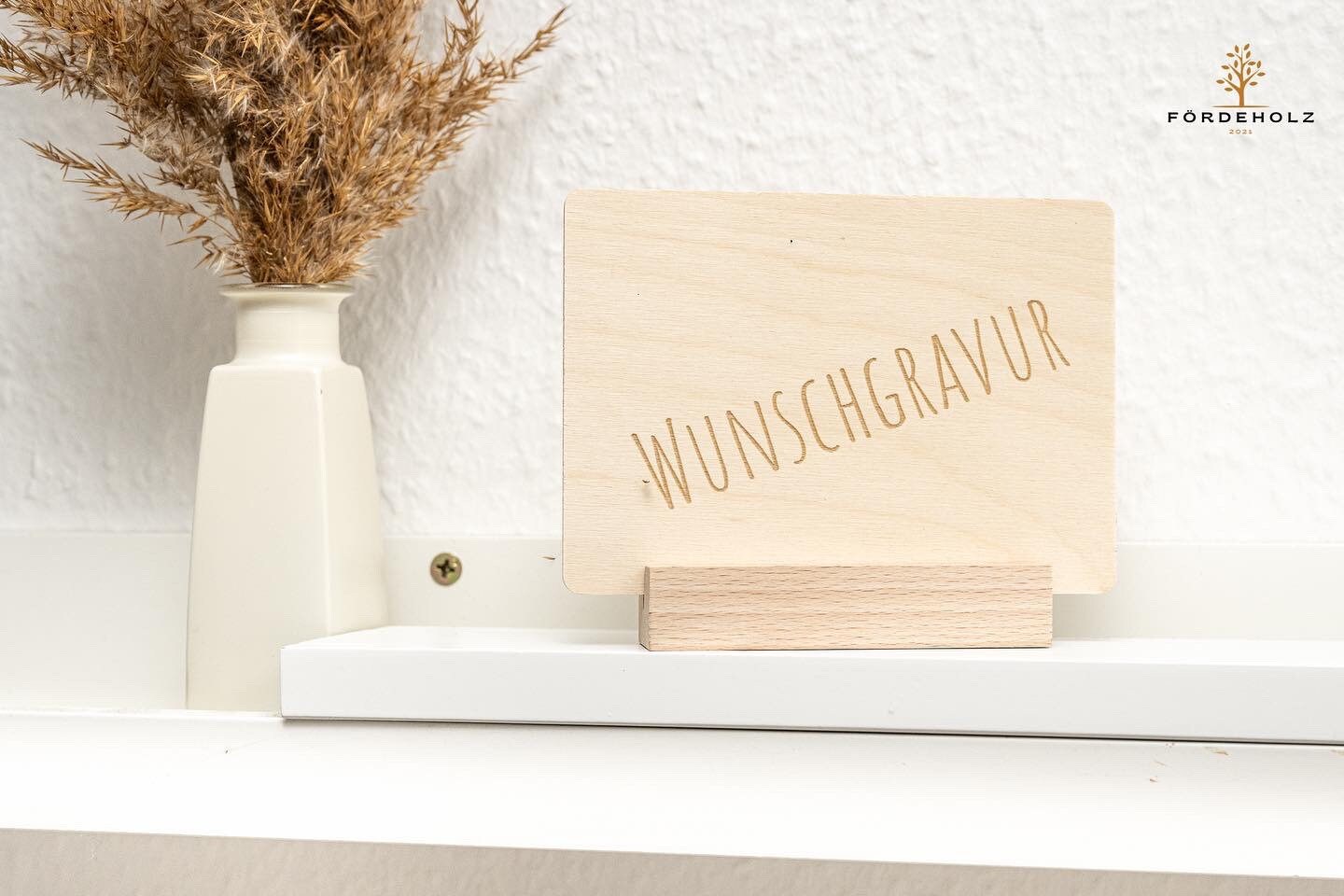 Holzpostkarte - Holzkarte - 14x10cm mit individueller Wunschgravur - Postkarte
