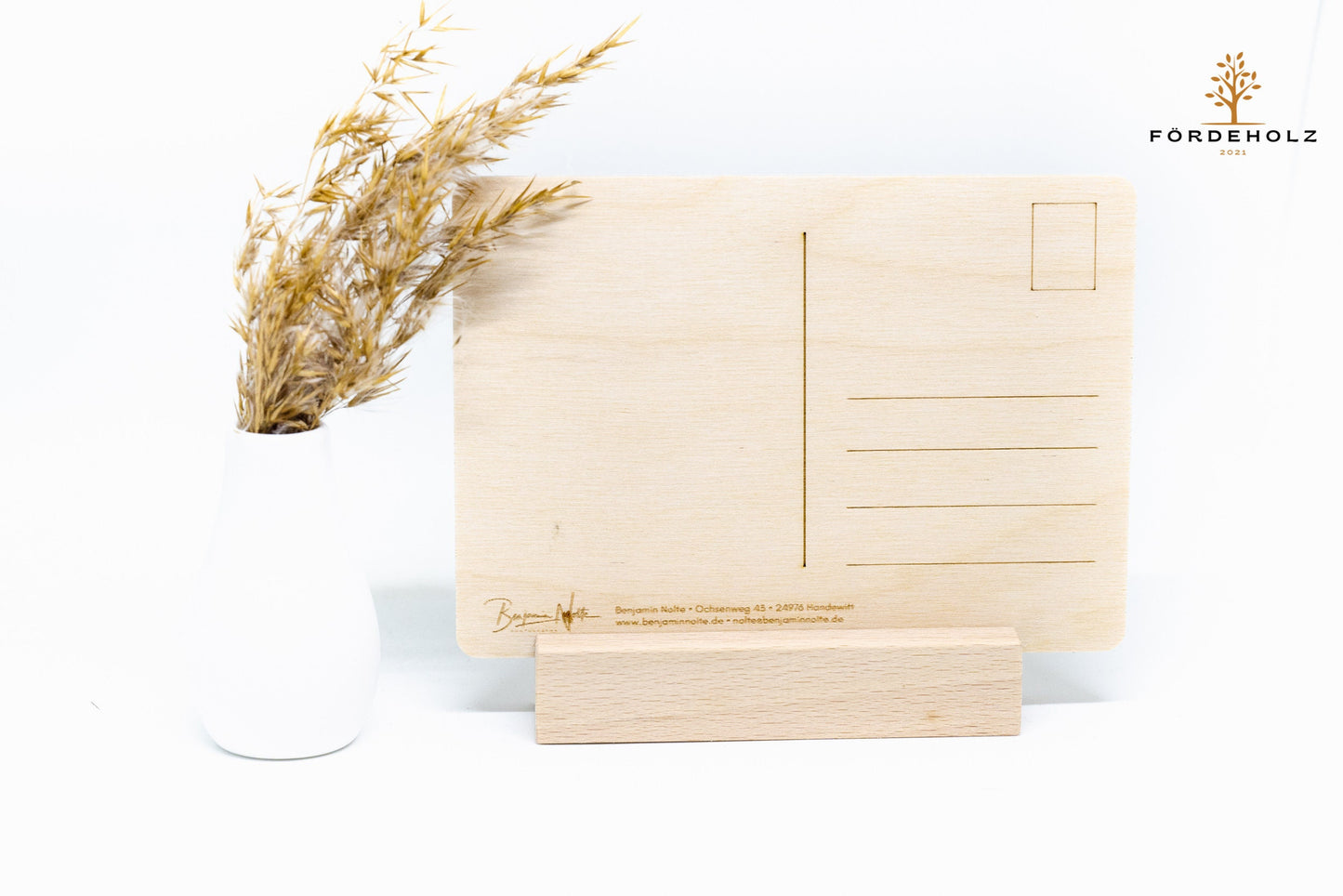 Holzpostkarte Flensburg - Postkarte aus Holz - Holzkarte - Ansichtskarte