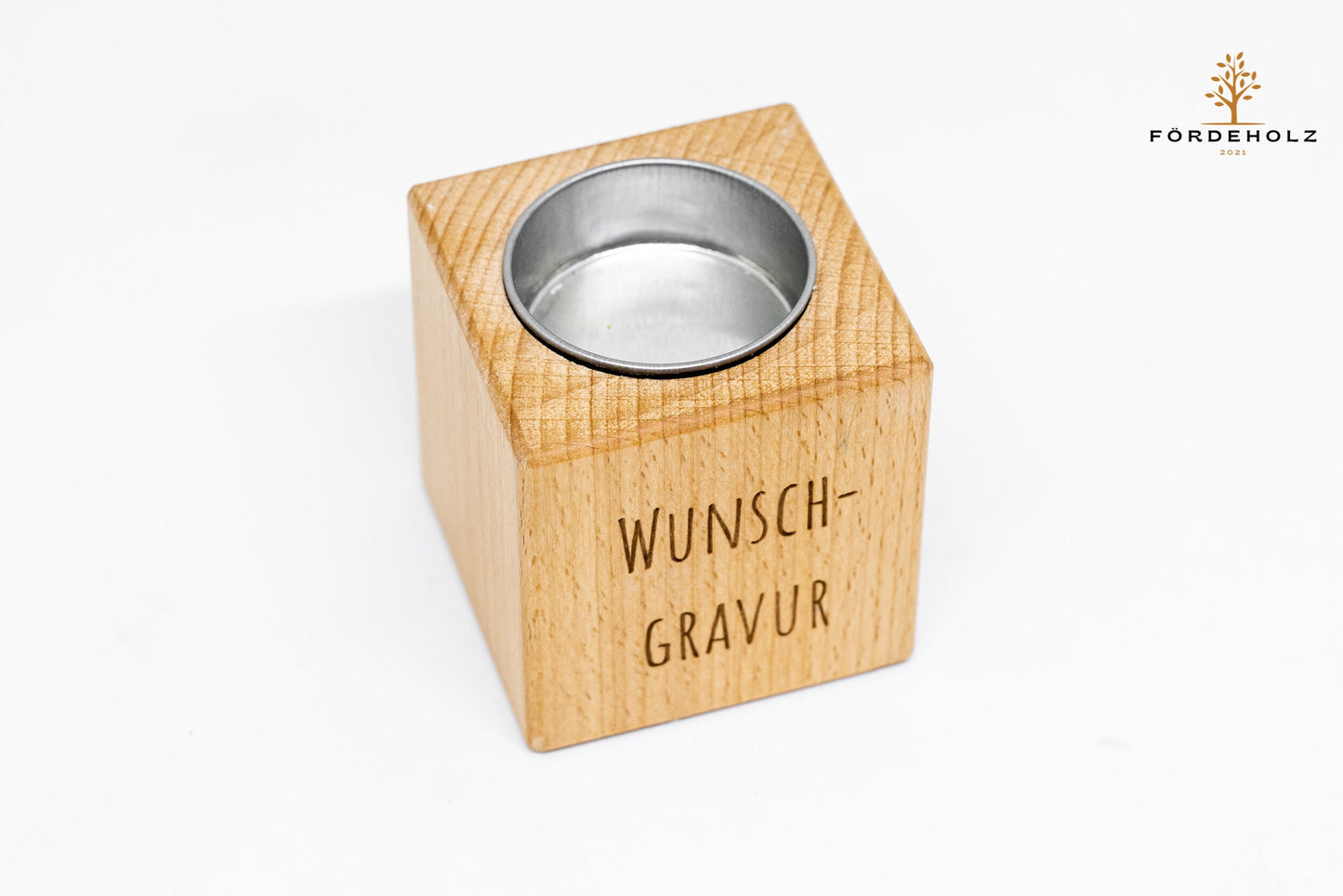 Trauerlicht Pferd - Teelichthalter aus Buchenholz • mit Wunschgravur • Gedenkkerze • Trauerlicht • Windlicht • Teelicht