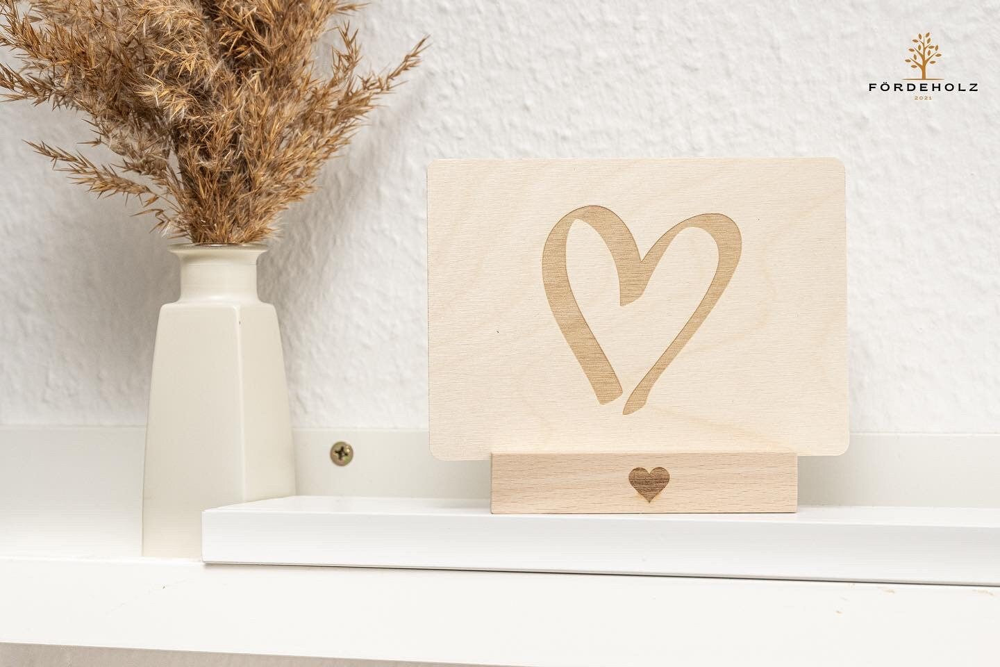 Holzpostkarte - Holzkarte - 14x10cm mit individueller Wunschgravur - Postkarte