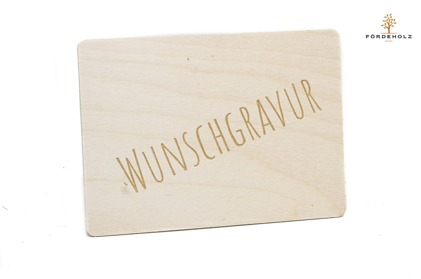 Holzpostkarte - Holzkarte - 14x10cm mit individueller Wunschgravur - Postkarte