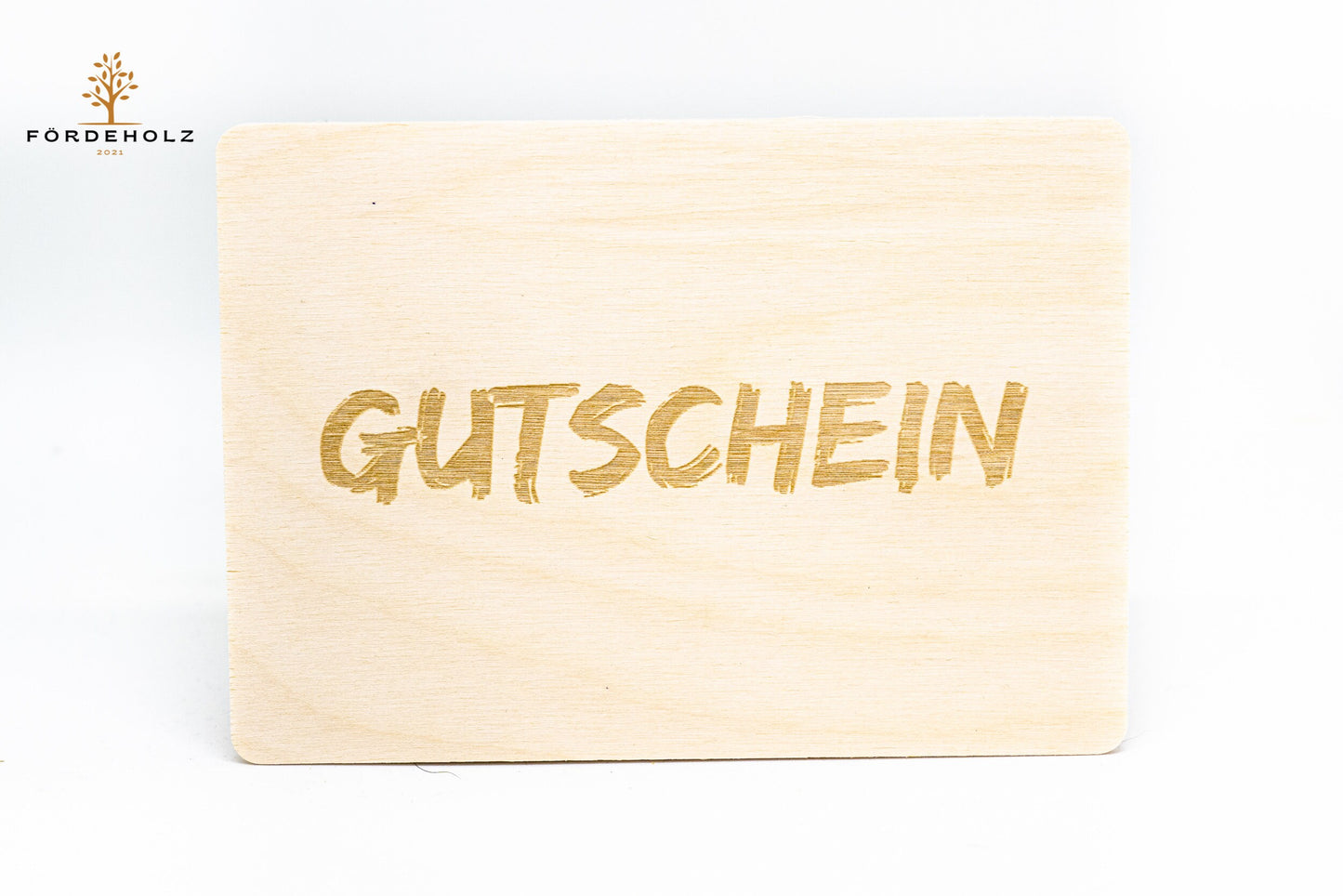 Gutschein aus Holz - Holzgutschein - Holzpostkarte - 14x10 cm - Geschenkgutschein - individuell - gravierbar - personalisierbar