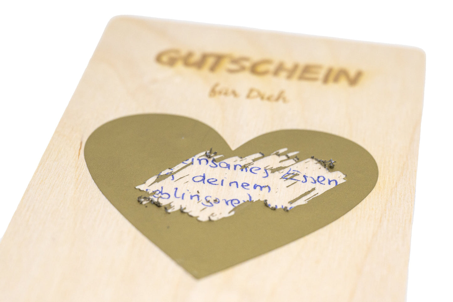 5er Set • Rubbelkarte Holz zum selber beschriften • "Gutschein für dich" • Holzpostkarte • Rubbellos •Gutschein • Rubbel Gutschein • 10x14cm