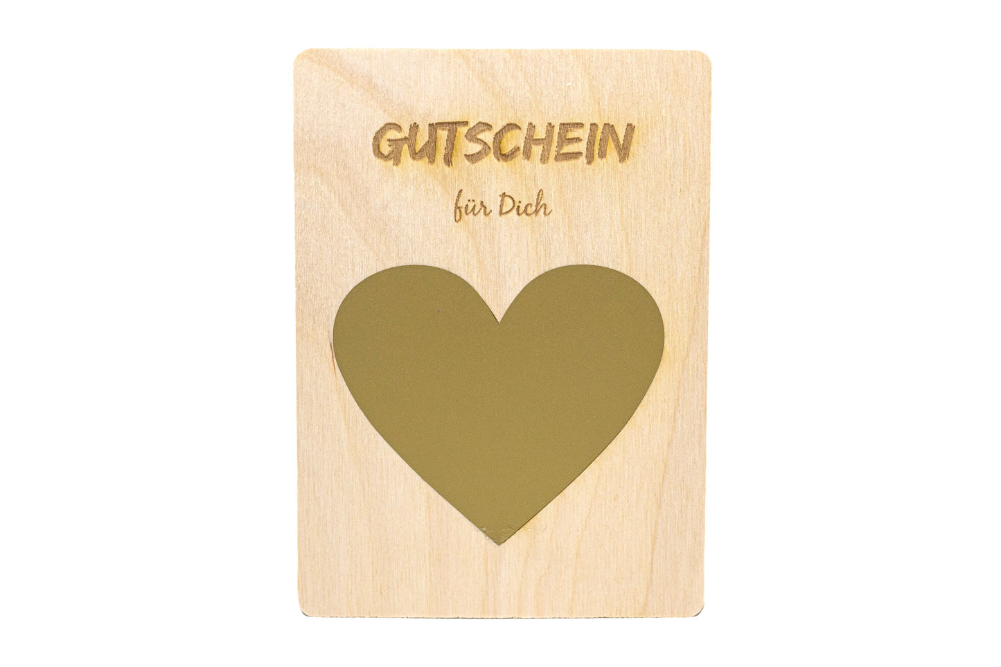 5er Set • Rubbelkarte Holz zum selber beschriften • "Gutschein für dich" • Holzpostkarte • Rubbellos •Gutschein • Rubbel Gutschein • 10x14cm