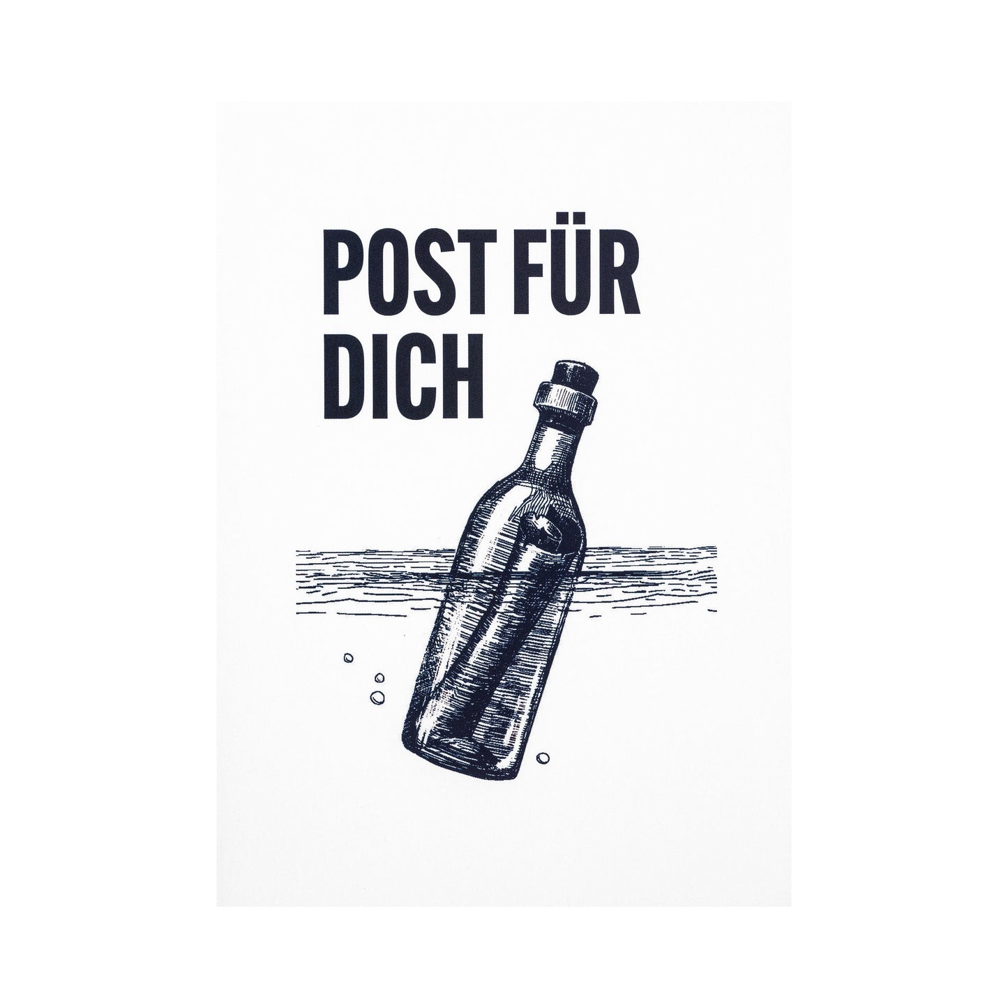 Postkarte • Ansichtskarte • norddeutsche Grußkarte • maritim "Post für dich" - DIN A6