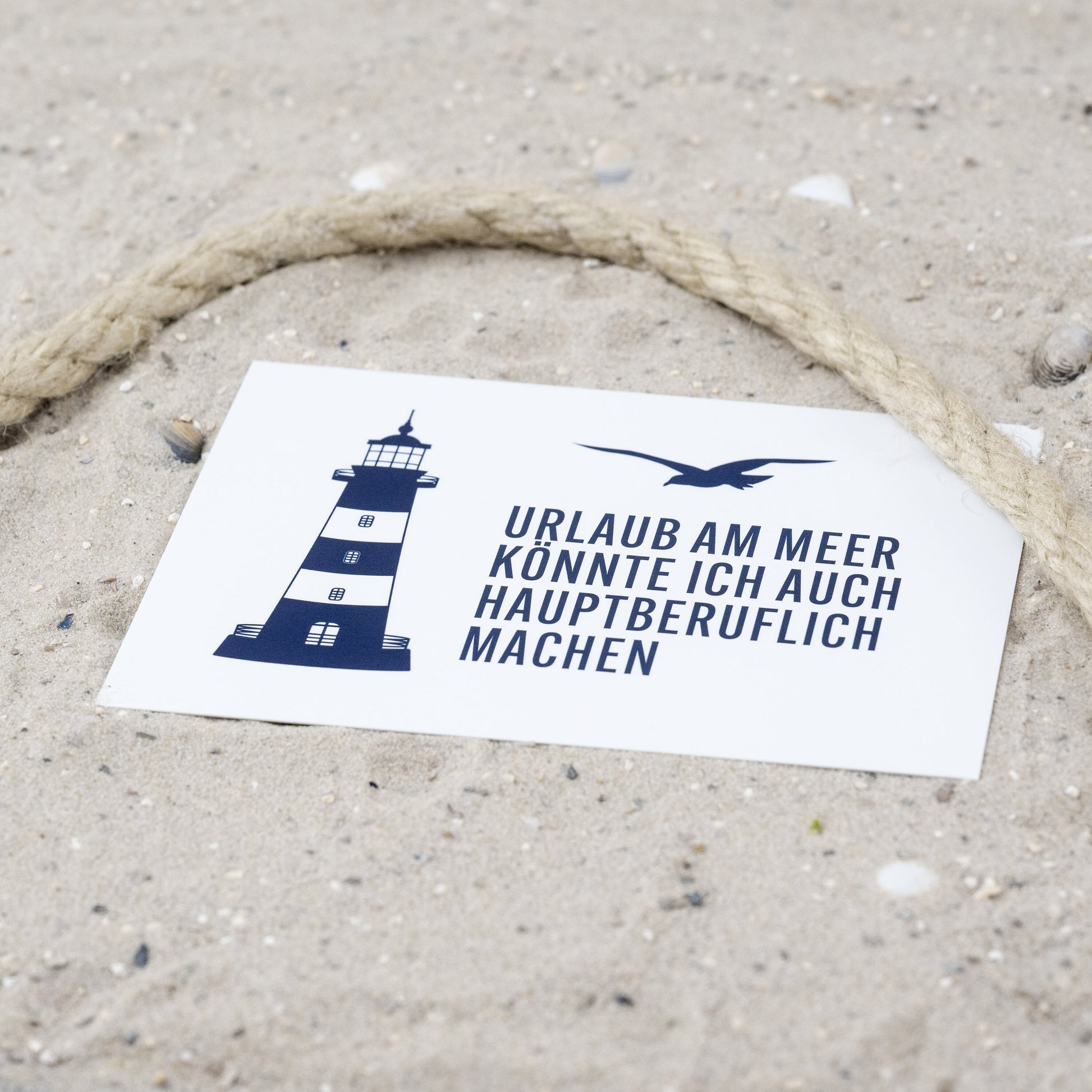 Postkarte • Ansichtskarte • norddeutsche Grußkarte • maritim "Urlaub am Meer" - DIN A6