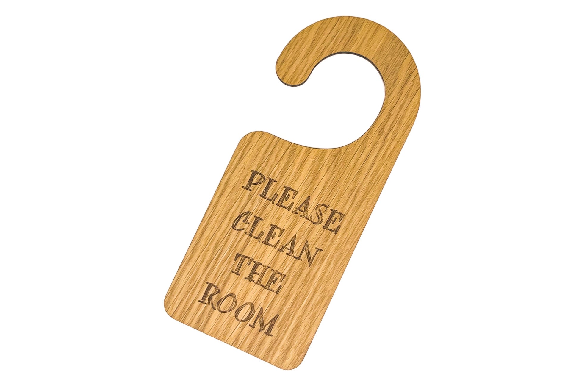 Türanhänger • Klinkenschild • Türschild • bitte nicht stören • bitte Zimmer säubern - Wunschgravur • Eiche geölt
