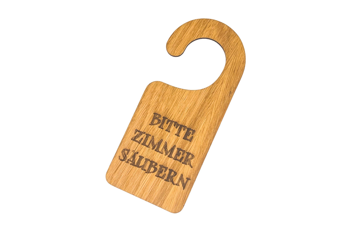 Türanhänger • Klinkenschild • Türschild • bitte nicht stören • bitte Zimmer säubern - Wunschgravur • Eiche geölt
