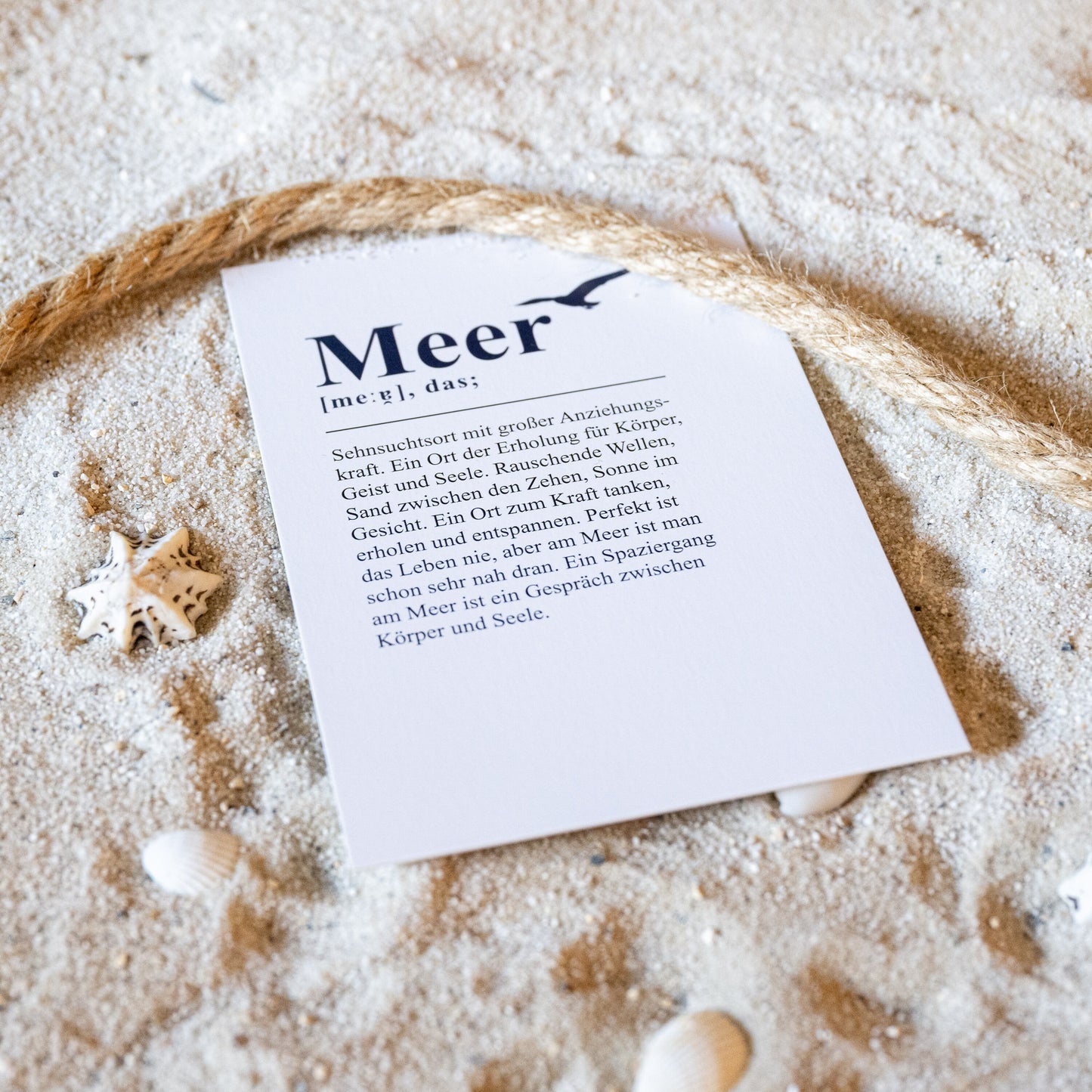 Postkarte • Ansichtskarte • norddeutsche Grußkarte • maritim "Definition Meer" - DIN A6