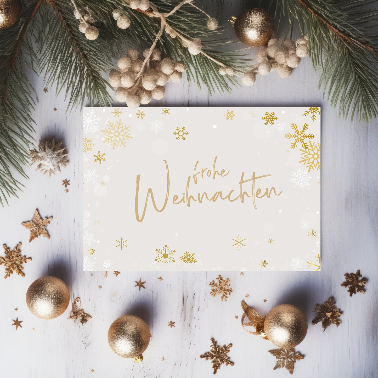 4er Set - Weihnachtskarten - Postkarte Weihnachten - DIN A6 - Frohe Weihnachten