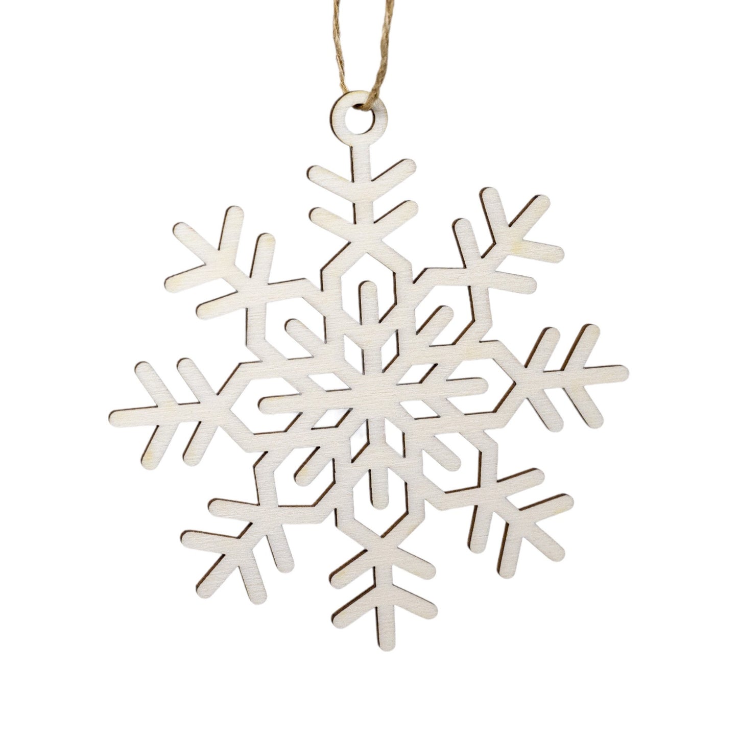 Holzanhänger Schneeflocke - Weihnachtsbaumanhänger aus Holz - Weihnachtsstern