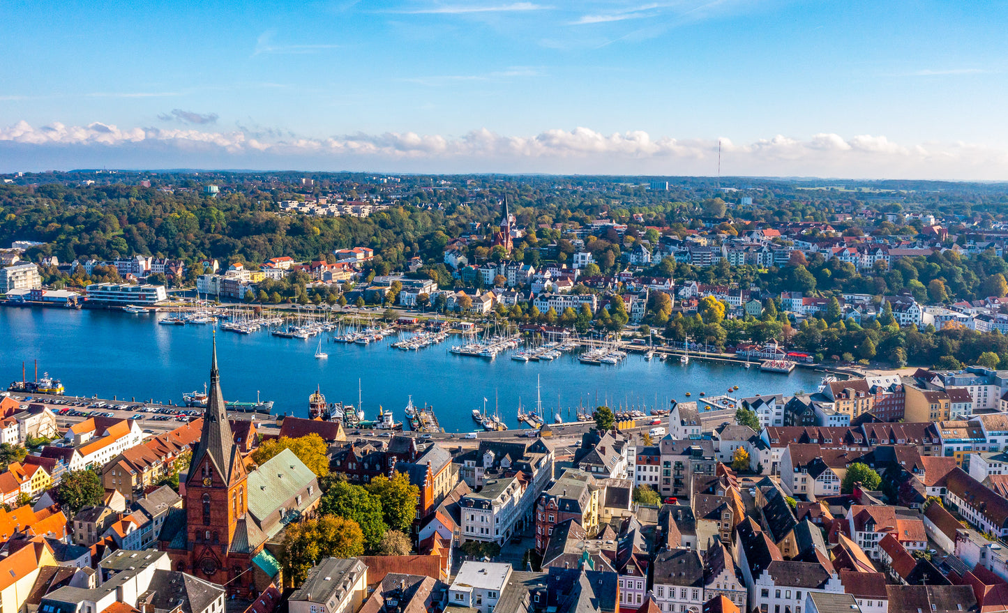 Leinwanddruck #16 "Flensburg von Oben"