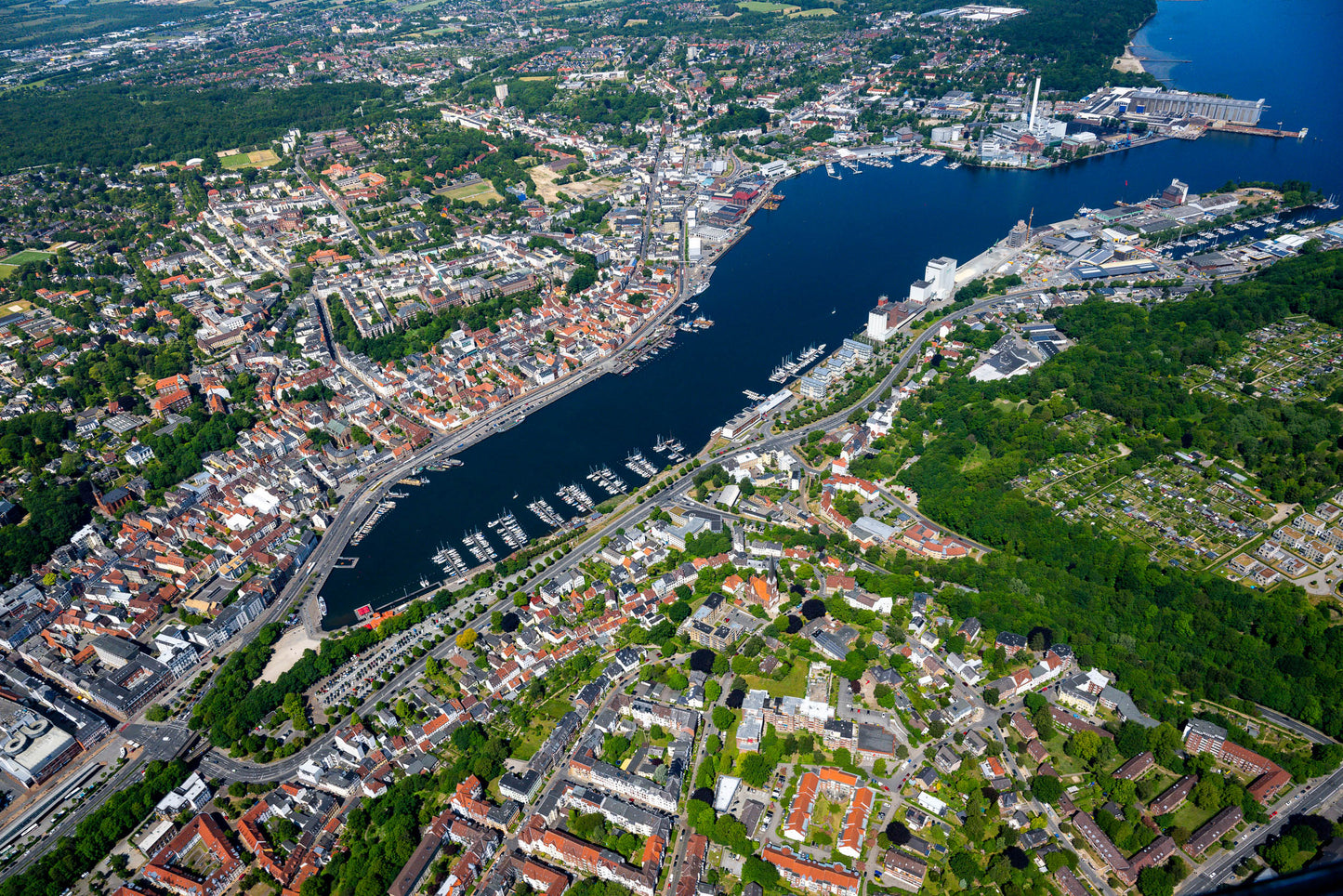 Leinwanddruck #65 "Luftaufnahme Flensburg 2023"