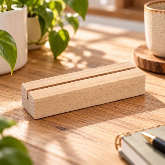 Kartenhalter aus Buchenholz – Foto- & Postkartenhalter, 10 cm