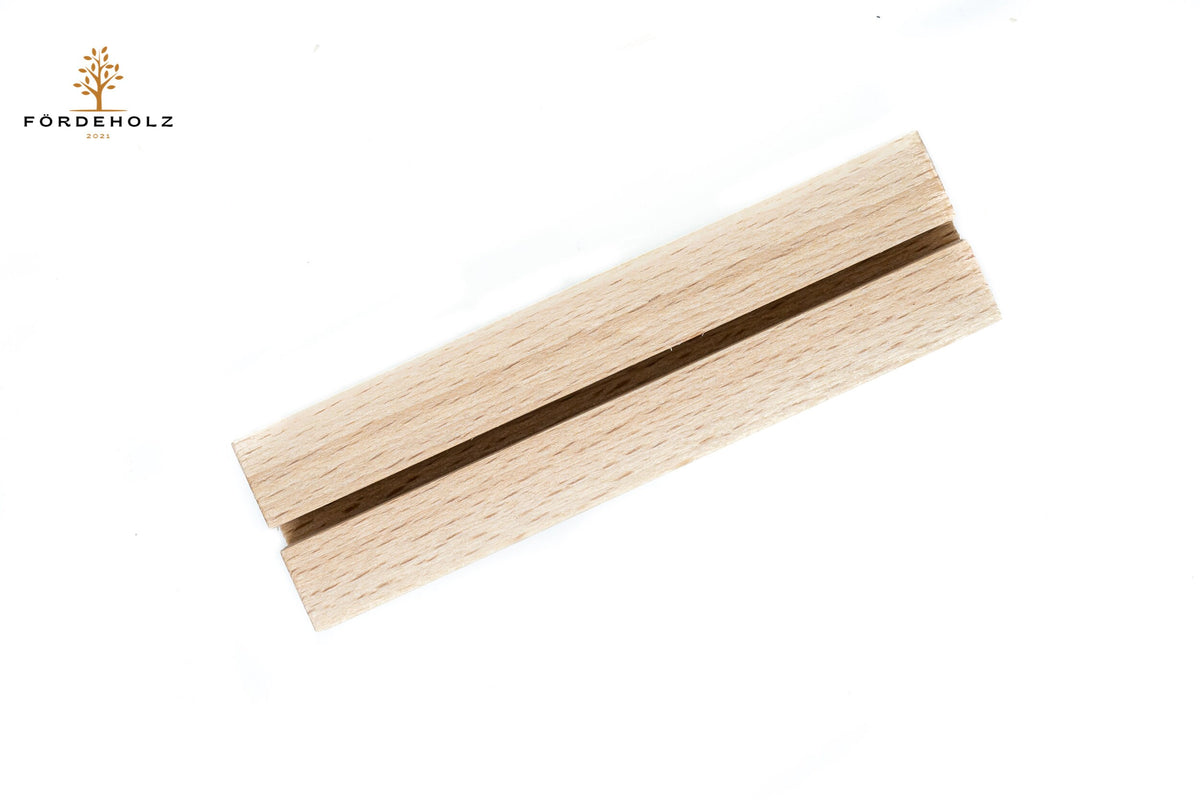 Foto- und Kartenhalter aus Holz mit Wunschgravur, Holzkartenhalter, Kartenaufsteller, Buchenholz, Geschenk Valentinstag