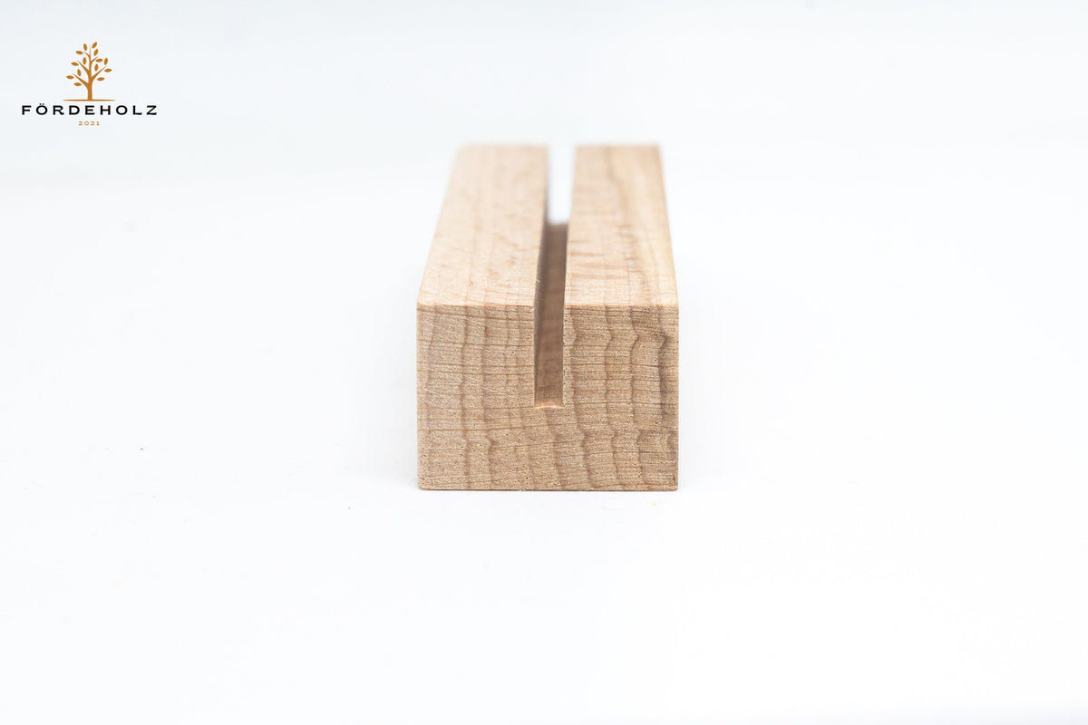 Foto- und Kartenhalter aus Holz mit Wunschgravur, Holzkartenhalter, Kartenaufsteller, Buchenholz, Geschenk Valentinstag