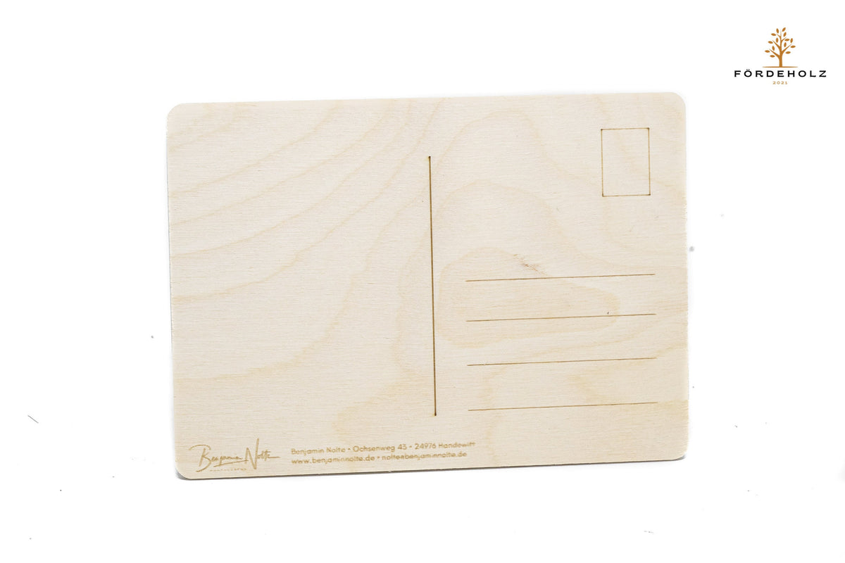Holzpostkarte Valentinstag - Herz- Lieblingsmensch - Postkarte aus Holz - Holzkarte Valentinstag - Liebe