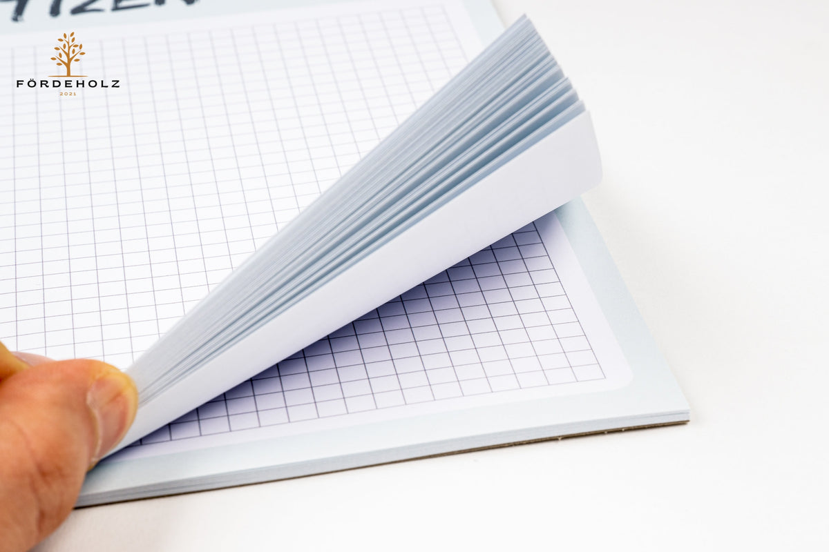 Notizblock DIN A5 50 Blatt kariert oder liniert - schlichtes Design - minimalistisch - Notizen