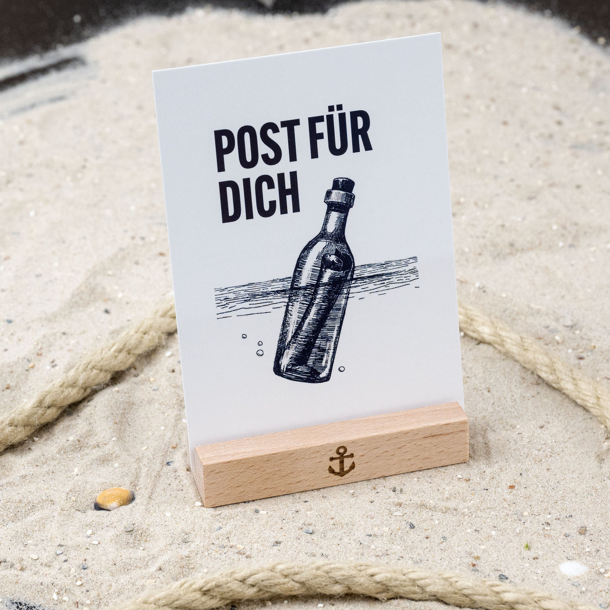 Postkarte • Ansichtskarte • norddeutsche Grußkarte • maritim "Post für dich" - DIN A6