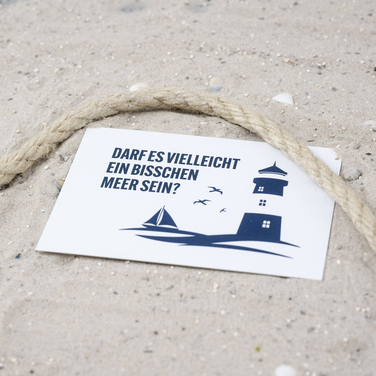 Postkarte • Ansichtskarte • norddeutsche Grußkarte • maritim "Darf es vielleicht ein bisschen Meer sein" - DIN A6