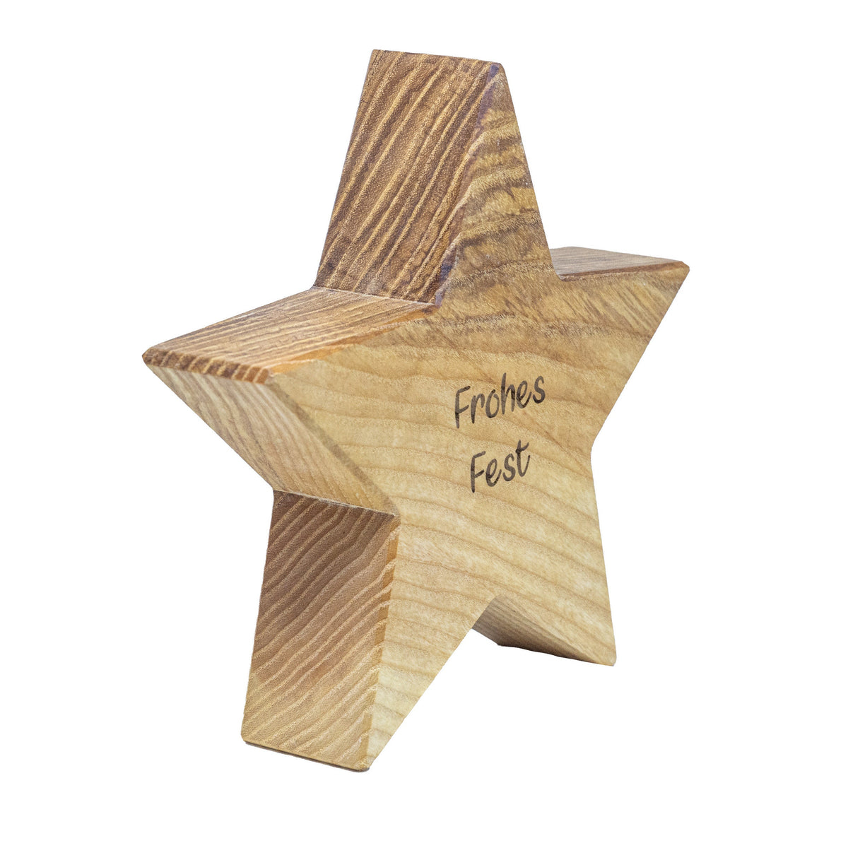 Holzstern • Weihnachtsstern • Esche • geölt • Weihnachtsdekoration • Stern • Deko • personalisierbar • mittelgroß