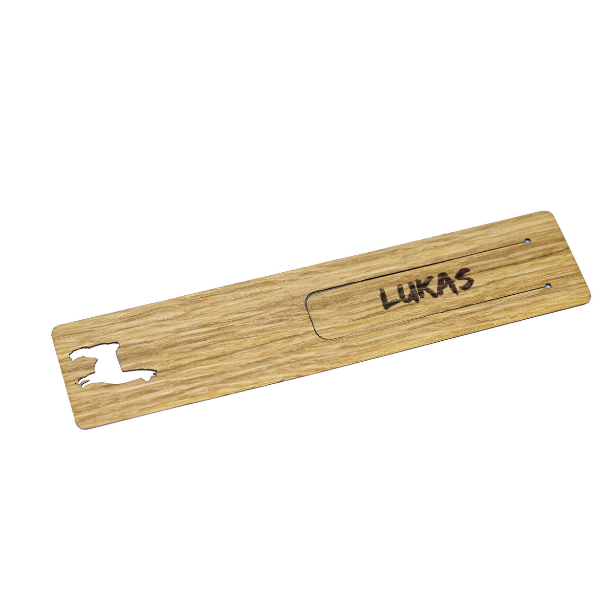 Lesezeichen aus Holz • personalisierter • Eiche geölt • Holz • Alpaka, Anker, Herz
