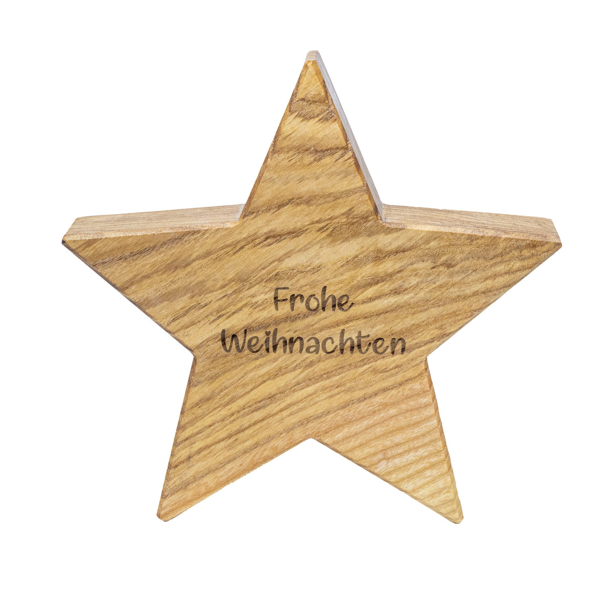 Holzstern • Weihnachtsstern • Esche • geölt • Weihnachtsdekoration • Stern • Deko • personalisierbar • mittelgroß