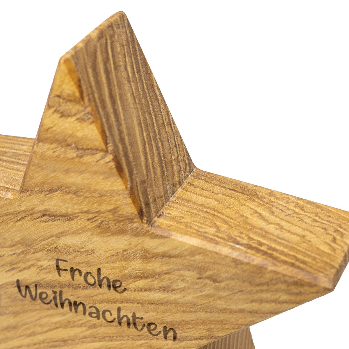 Holzstern • Weihnachtsstern • Esche • geölt • Weihnachtsdekoration • Stern • Deko • personalisierbar • mittelgroß