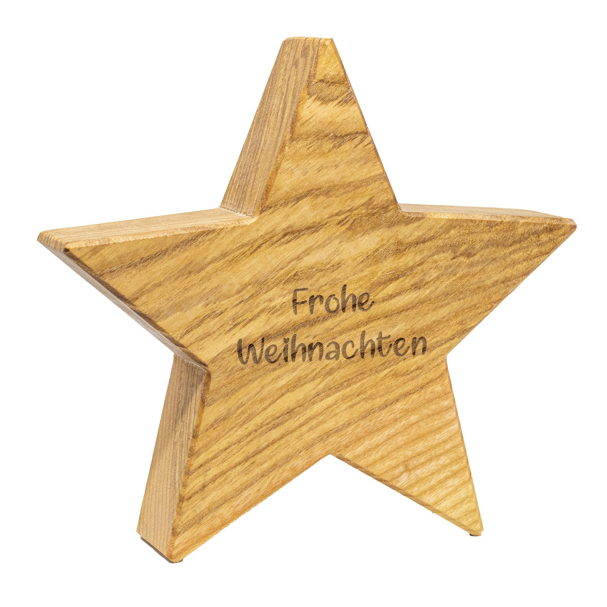 Holzstern • Weihnachtsstern • Esche • geölt • Weihnachtsdekoration • Stern • Deko • personalisierbar • mittelgroß